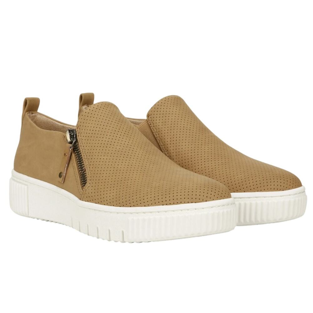 SOUL Naturalizer Tan Slip-On Perforated Platform Sneakers
